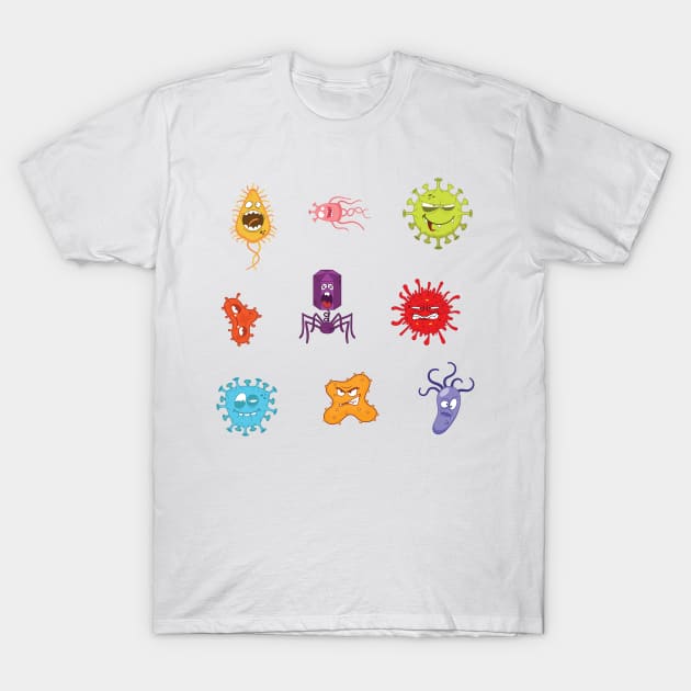 Funny Virus & Bacteria T-Shirt by Acid_rain